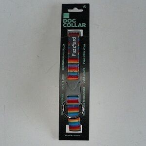 NWT FuzzYard Rainbow Dog Collar